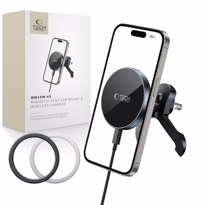 Tech-Protect mm15W-V5 magnetinis MagSafe automobilio ventiliacijos laikiklis juodas
