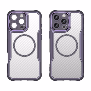 Leading Series Magnetinis silikoninis dėklas telefonui iPhone 16 Pro Max - violetinė