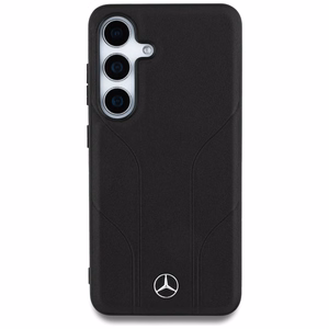 Mercedes Odinis Įspaustos linijos Magnetinis dėklas Samsung Galaxy S25 - juodas