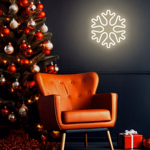 Forever Light FLNE20 snowflake-shaped Christmas LED neon light, white