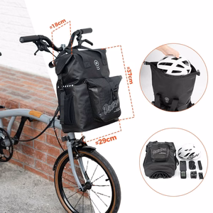 Rockbros AS-158 сумка на руль для складного велосипеда Brompton 18L - черный