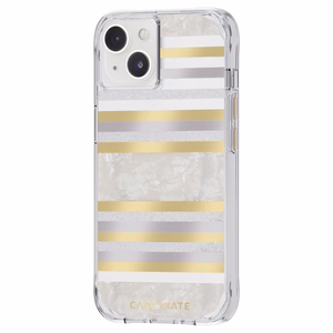 Case-Mate Pearl Stripes MagSafe dėklas, skirtas iPhone 14 / 13, dekoruotas perlamutru