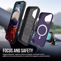 Dėklas Perfectionists Triangle Mag Case Apple iPhone 16 violetinis
