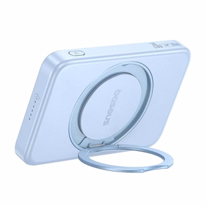 Baseus išorinė baterija su stovu PicoGo Qi2 5000mAh 20W (mėlyna)