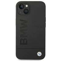 Dėklas BMW BMHMP14MSLBLBK iPhone 14 Plus 6.7 "juodas / juoda kietas dėklas Silikoninis Parašo Logotipas Magnetinis
