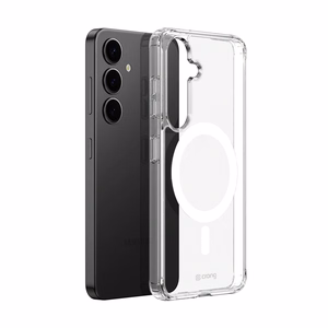 Crong Crystal Shield Magnetic MagSafe dėklas, skirtas Samsung Galaxy S25+, skaidrus