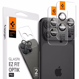 Spigen Optik.tR EZ Fit kameros apsauga iPhone 14 Pro / Pro Max / 15 Pro / Pro Max – natūralus titanas, 2 vnt.