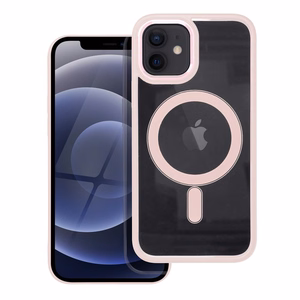 COLOR EDGE MAG COVER dėklas telefonui suderinamas su Magnetiniu IPHONE 12 / 12 Pro rožinė