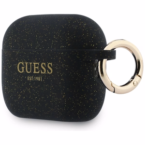 Guess Silikoninis Glitter Ring Dėklas for AirPods Pro 3 - juodas
