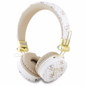 Guess Bluetooth ENC GUBH70E4PTMH ant ausų ausinės baltos 4G trikampė apvalios formos
