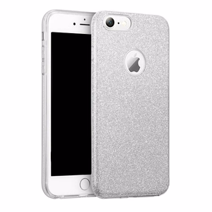 Blizgus dėklas telefonui IPHONE 13 PRO Sidabrinis