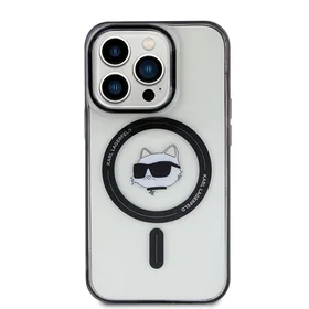 Karl Lagerfeld IML Choupette's Head Magnetinis dėklas telefonui iPhone 15 Pro - skaidrus