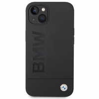 Dėklas BMW BMHMP14MSLBLBK iPhone 14 Plus 6.7 "juodas / juoda kietas dėklas Silikoninis Parašo Logotipas Magnetinis