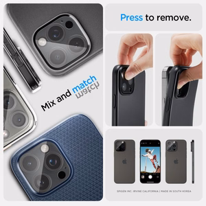 Spigen Optik.tR kameros apsauga iPhone 14 Pro / Pro Max / 15 Pro / Pro Max / 16 Pro / Pro Max – skaidri, 2 vnt.