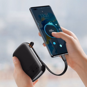 Baseus išorinė baterija 20000mAh Qpow Pro - USB + Type C - PD 22,5W su Type C kabeliu (PPQD060301) juoda