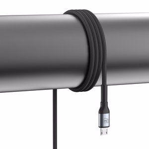 3mk Hyper Cable N-SERIES USB-A / MicroUSB 1m 5V/2.4A 12W laidas - juodas