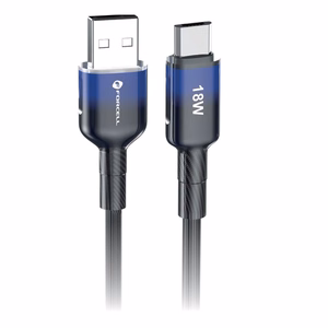 Cable USB A to Micro USB Forcell F-Energy QC3.0 2,4A 18W Gradient 1 m C351 black