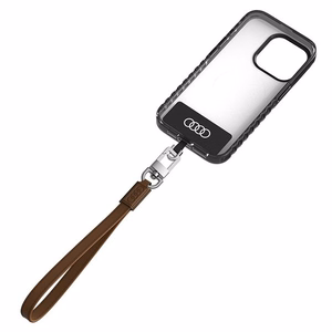Audi universalus telefono dirželis 28cm 10mm odinis rudas AU-HSLSL-GT/D1-BN