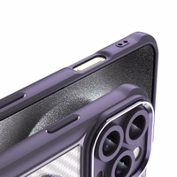 Lyderiaujanti serija Magnetinis silikoninis dėklas telefonui iPhone 16 Pro (m) - violetinis