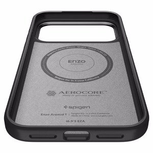 Spigen Enzo Aramid "T" MagSafe dėklas iPhone 17 Pro - juoda