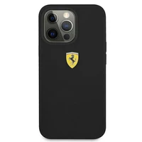 Ferrari FESSIHCP13XBK iPhone 13 Pro Max 6.7" juodas/juodas kietas dėklas silikoninis