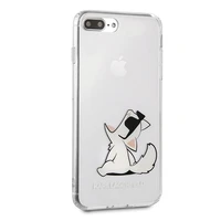Karl Lagerfeld Choupette Fun dėklas telefonui iPhone 7 / 8 Plus - permatomas