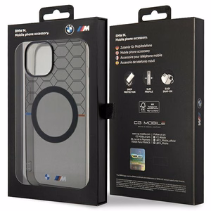 BMW Raštas MagSafe dėklas iPhone 14 Plus - pilkas