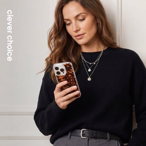 Crong Deluxe MAG Cover MagSafe dėklas, skirtas iPhone 16 Pro, vėžlio kiauto rašto