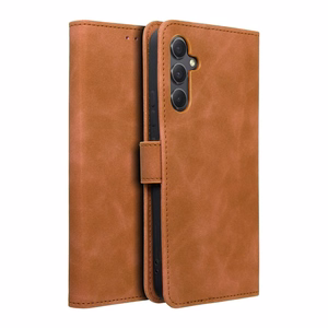 TENDER knygos tipo dėklas telefonui SAMSUNG A34 5G rudas