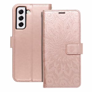 MEZZO Dėklas telefonui (m) - SAMSUNG S21 FE mandala rožinis auksas
