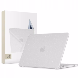 Tech-Protect SmartShell deklas MacBook Neo 13 colio 2026, skaidrus su blizgučiais