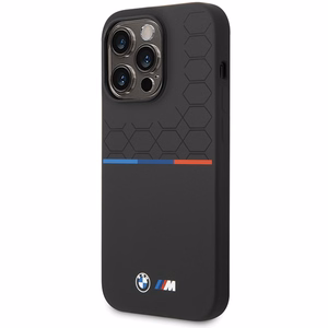 BMW silikoninis rašto dėklas telefonui iPhone 15 Pro - juodas