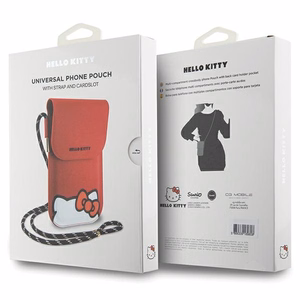 Hello Kitty Leather Hiding Kitty rankinė per petį – raudona