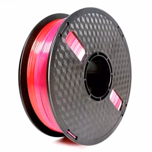 Flashforge 3DP-PLA-SK-01-RP – šilkinė vaivorykštinė PLA 3D spausdintuvo gija, 1.75 mm, 1 kg ritė, raudona ir violetinė