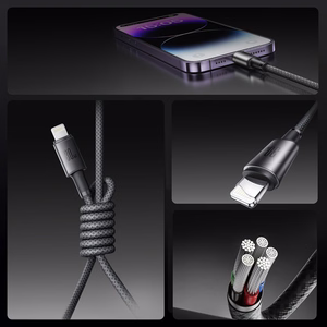 Кабель Joyroom S-A50 Unlimited Series 30W USB-C - Lightning с магнитным органайзером 1,2 м - серый