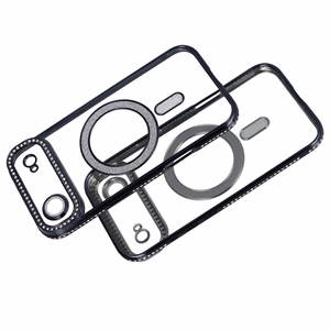 Dėklas telefonui (m) Bling Magsafe Case for Iphone 17 Air - juodas