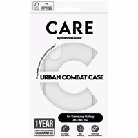 CARE by PanzerGlass Flagship Urban Combat Dėklas for Samsung Galaxy M17 5G / A17 / A17 5G - skaidrus