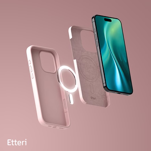 Etteri Silicone Mag dėklas iPhone 16 Pro Max 6,9" šviesiai rožinis