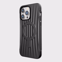 Raptic X-Doria Clutch dėklas iPhone 14 Pro Max su Magnetine galinė juoda danga
