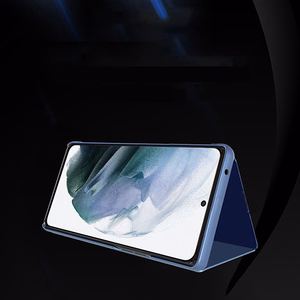 Clear View Case atverčiamas dėklas Samsung Galaxy S22 + (S22 Plus) rožinis