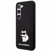 Karl Lagerfeld silikoninis Choupette dėklas telefonui Samsung Galaxy S24 - juodas