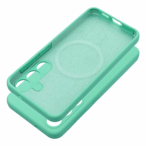 Silikoninis 2mm dėklas telefonui SAMSUNG S26, suderinamas su MagSafe, mėtų spalvos