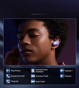 Choetech MEMS belaidės TWS Bluetooth 5.3 ausinės - violetinės