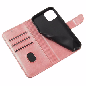 Magnet Case elegantiškas dėklas telefonui su atvartu ir stovo funkcija Samsung Galaxy A73 rožinis