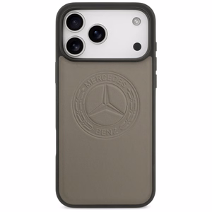 Mercedes Leather Vintage Logo MagSafe dėklas telefonui iPhone 17 Pro Max - smėlinas