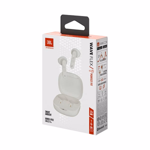 Belaidės ausinės JBL Wave Flex JBLWFLEXWHT baltos spalvos