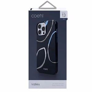 Uniq Coehl Valley dėklas telefonui iPhone 13 Pro / iPhone 13 - tamsiai mėlyna