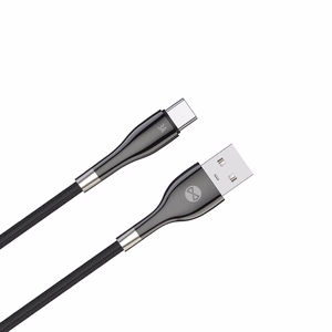 "Forever Sleek" kabelis USB - USB-C 1,0 m 3A juodas