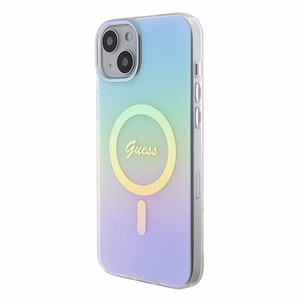 Guess GUHMP15MHITSQ iPhone 15 Plus 6.7" turkio/turkio kietas dėklas IML Iridescent MagSafe