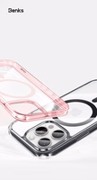 Benks Magnetic Lucent Pro dėklas iPhone 16 Pro rožinis